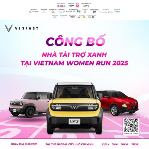 VINFAST – NHÀ TÀI TRỢ XANH ĐỒNG HÀNH CÙNG VIETNAM WOMEN RUN 2025
