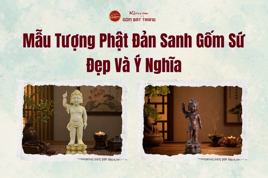 Mẫu Tượng Phật Đản Sanh Gốm Sứ Đẹp Và Ý Nghĩa