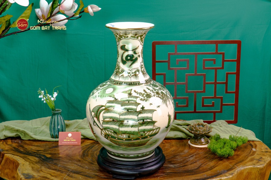 Tỏi Bình Huỳnh Bảo Vẽ Vàng Tài Lộc Thuận Buồm Xuôi Gió Mã Đáo Thành Công