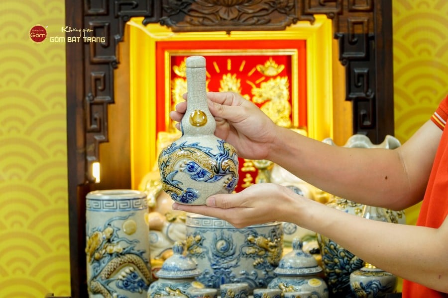 Bộ Đồ Thờ Thần Tài Thổ Địa (Cao Cấp 11 Món) Men Rạn