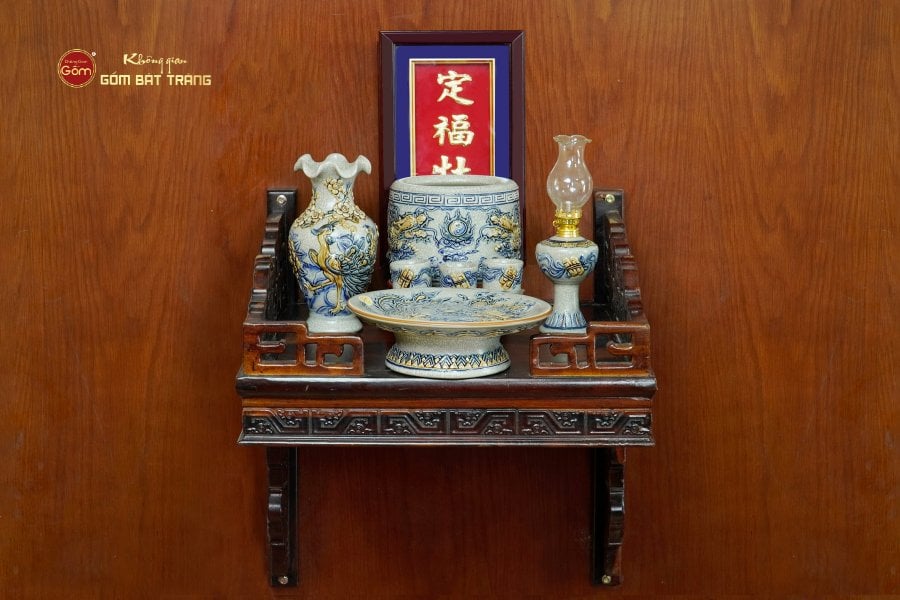 Bộ Đồ Thờ Ông Táo (Cơ Bản 6 Món) Men Rạn