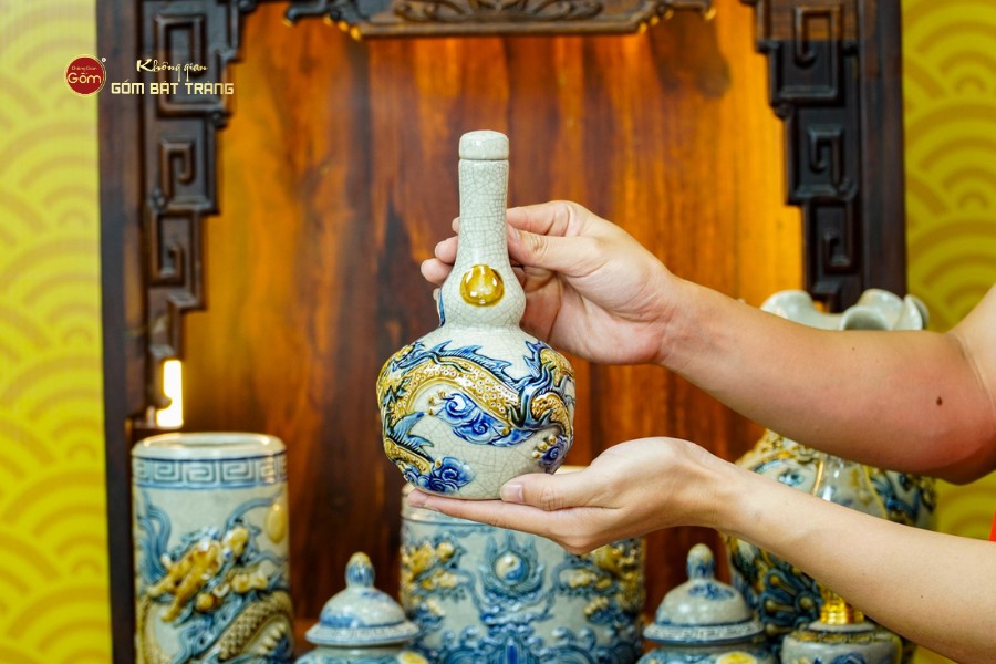 Bộ Đồ Thờ Thần Tài Thổ Địa (Cơ Bản 9 Món) Men Rạn