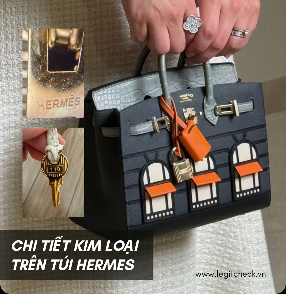 Chi tiết kim loại trên túi Hermes và những điều cần biết khi check auth