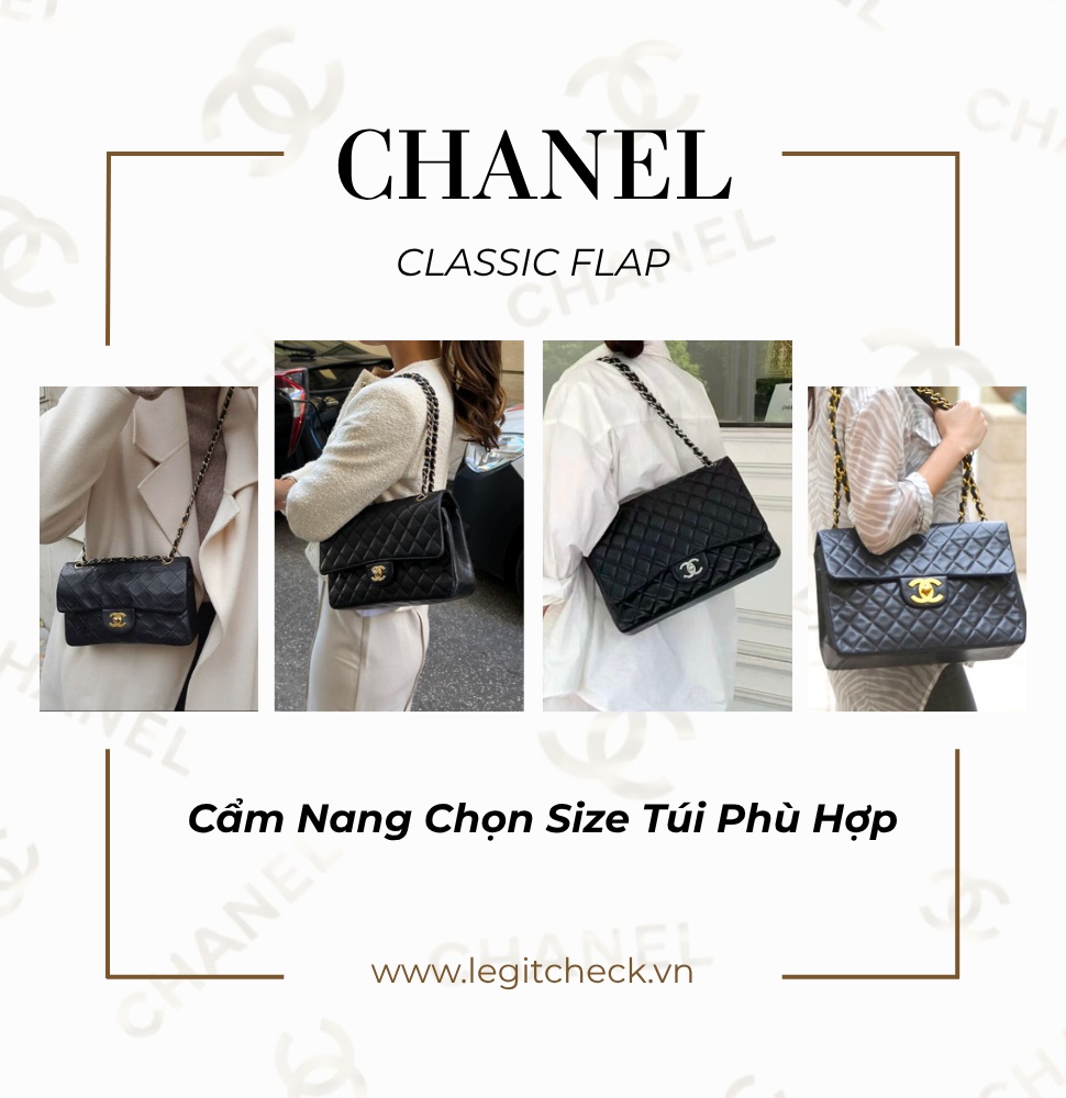 Cẩm Nang Chọn Size Túi Chanel Classic Flap: Phân Biệt 4 Kích Thước Small, Medium, Jumbo và Maxi