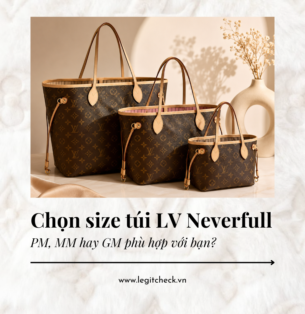 Chọn size túi Louis Vuitton Neverfull: PM, MM hay GM phù hợp với bạn?