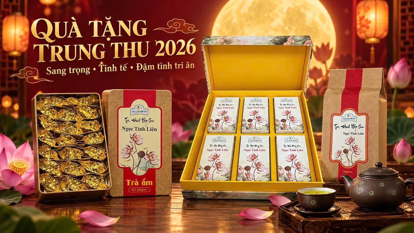 Món Quà Trung Thu Ý Nghĩa Và Tinh Tế: Trọn Vẹn Tình Thân Cùng Hộp Trà Tân Cương Xanh
