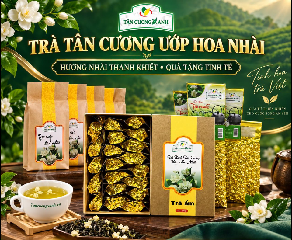 Trà Đinh Tân Cương Ướp Hoa Nhài: Tinh Hoa Thượng Hạng & Nghệ Thuật Ướp Thủ Công