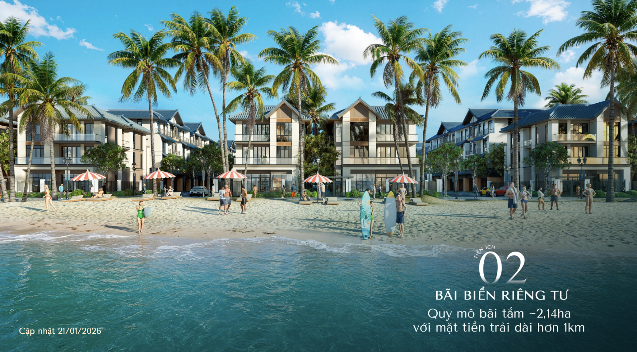 Vinhomes Pearl Bay sở hữu bãi biển riêng cho cư dân