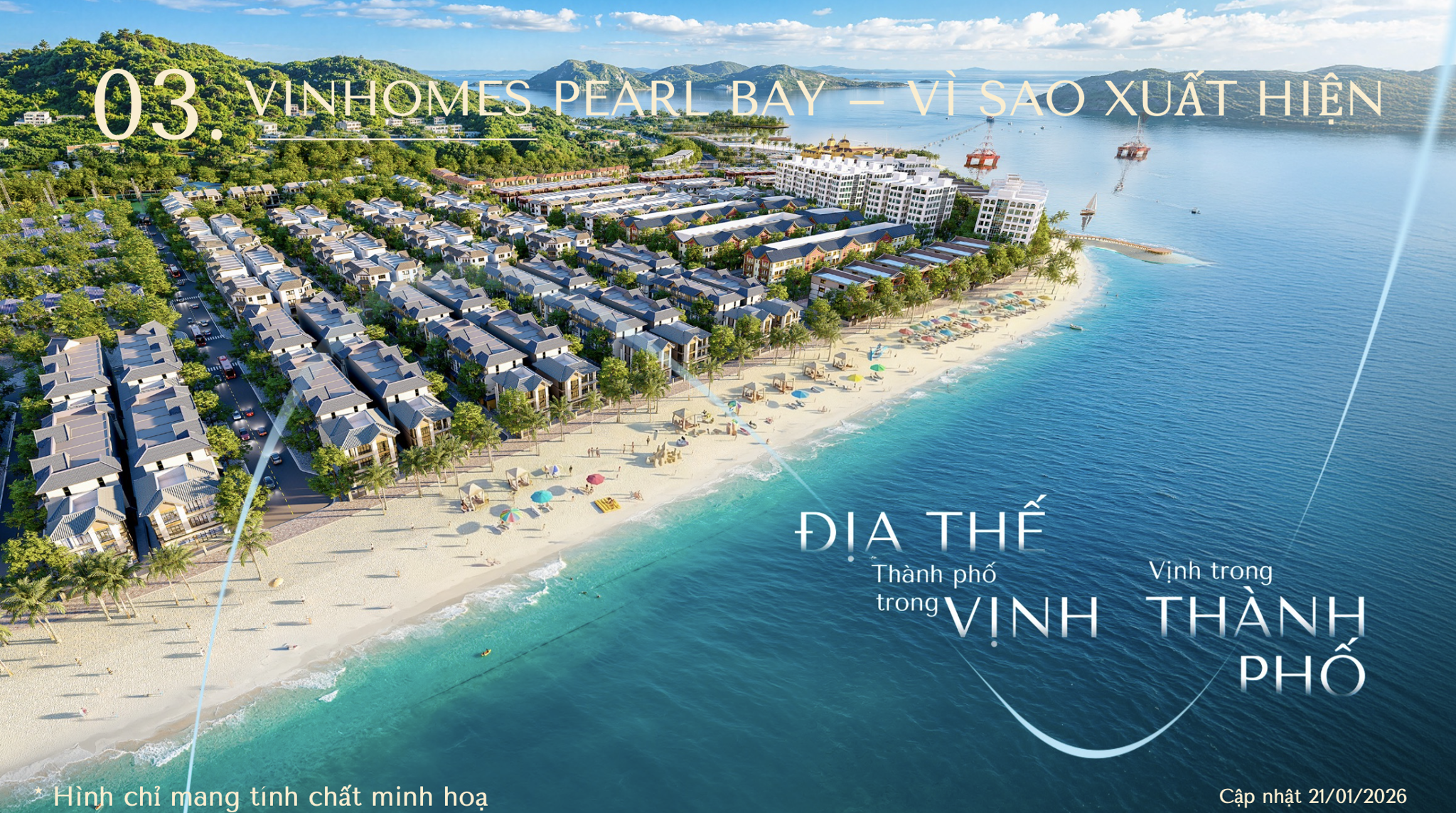Vinhomes Pearl Bay phối cảnh khu đô thị với đường bờ biển riêng đắt giá tại đường Trần Phú, Nha Trang