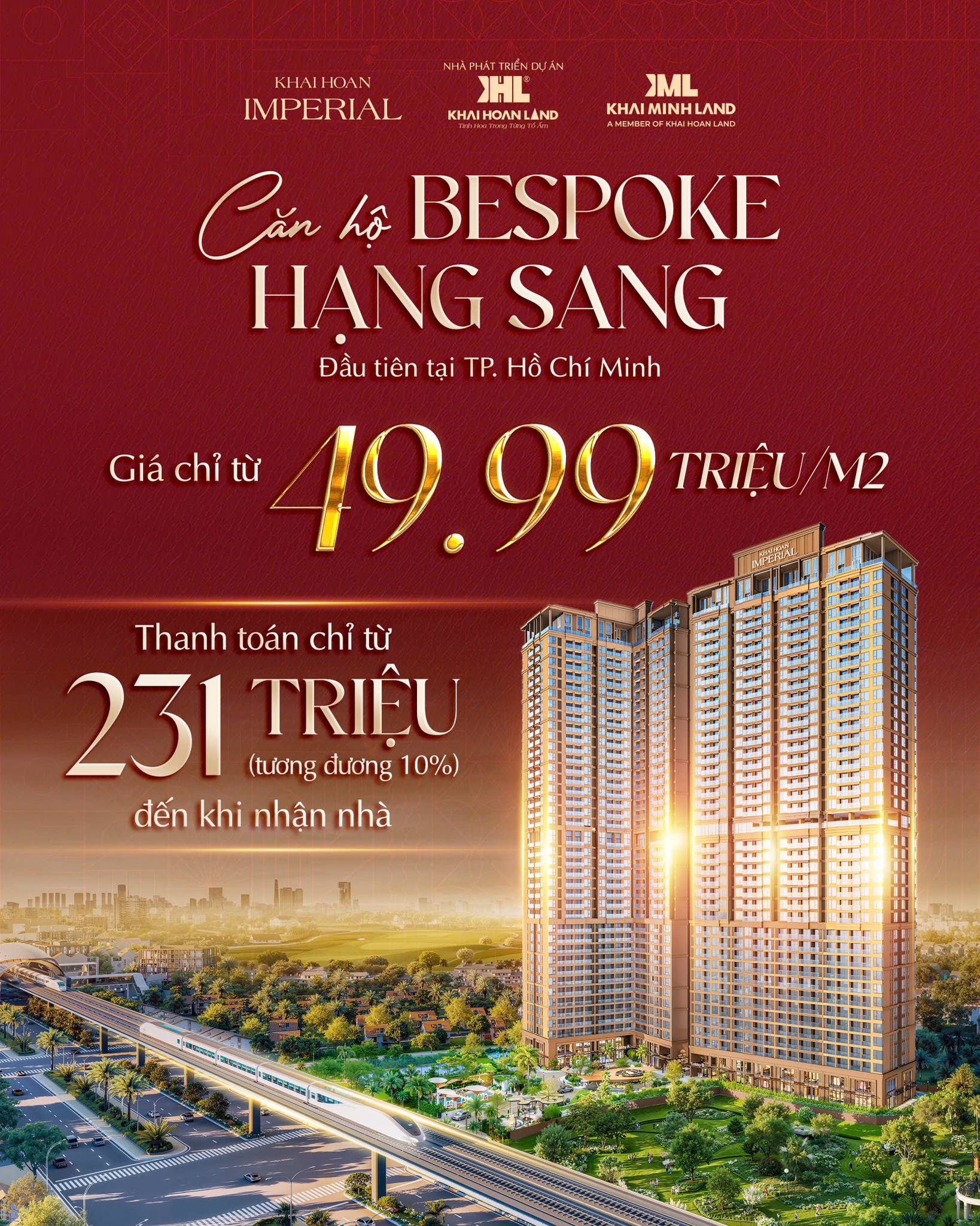 Dự án căn hộ Khải Hoàn Imperial thiết kế Bespoke