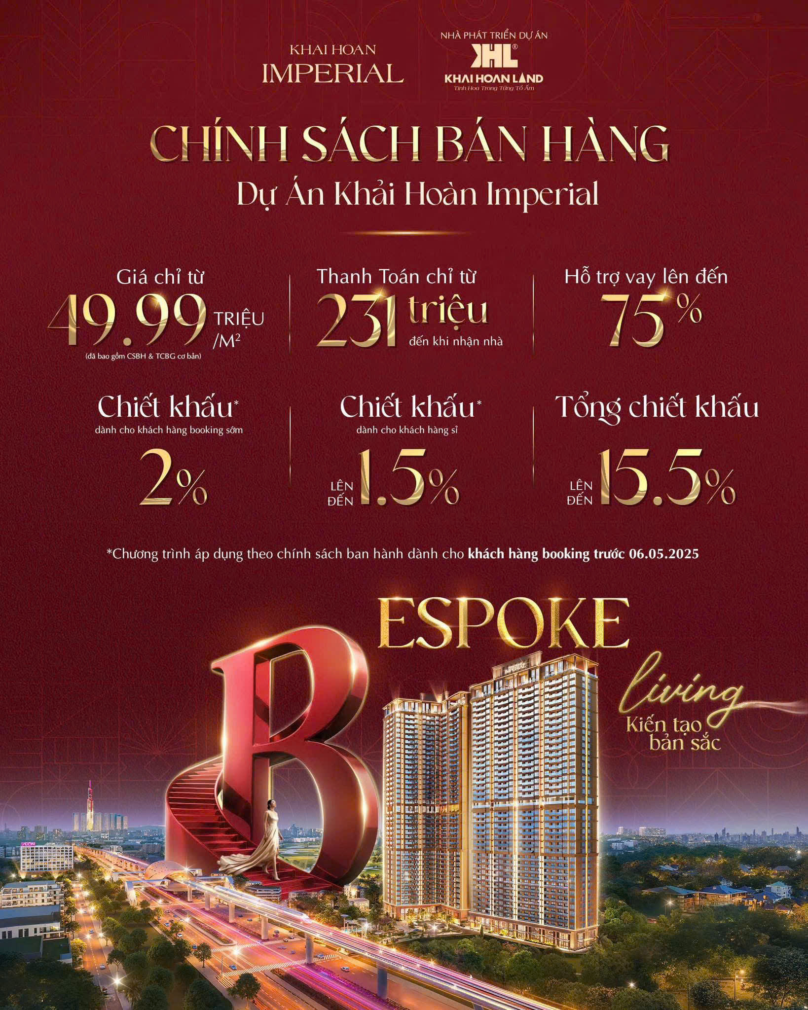 Chính sách bán hàng của dự án Khải Hoàn Imperial