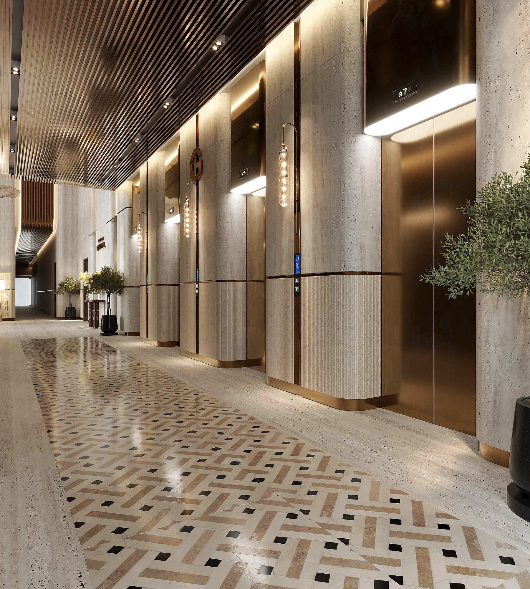 Sảnh đón khách (Lobby) thiết kế sang trọng và đẳng cấp tại Khải Hoàn Imperial