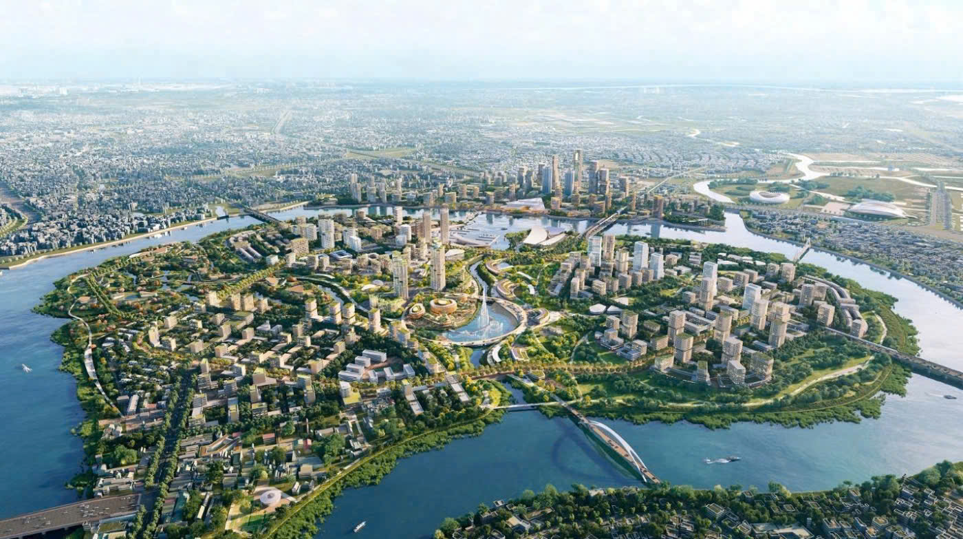 Phối cảnh tổng thể dự án Masterise Thanh Đa Peninsula quy mô 6000 căn hộ tại bán đảo Thanh Đa, Quận Bình Thạnh