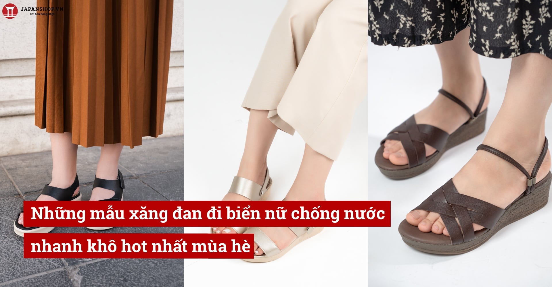 Những mẫu xăng đan đi biển nữ chống nước, nhanh khô hot nhất mùa hè