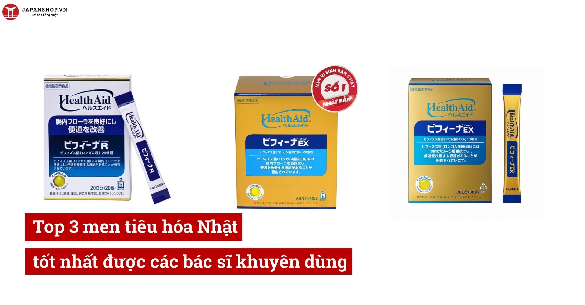 Top 3 men tiêu hóa Nhật tốt nhất được các bác sĩ khuyên dùng
