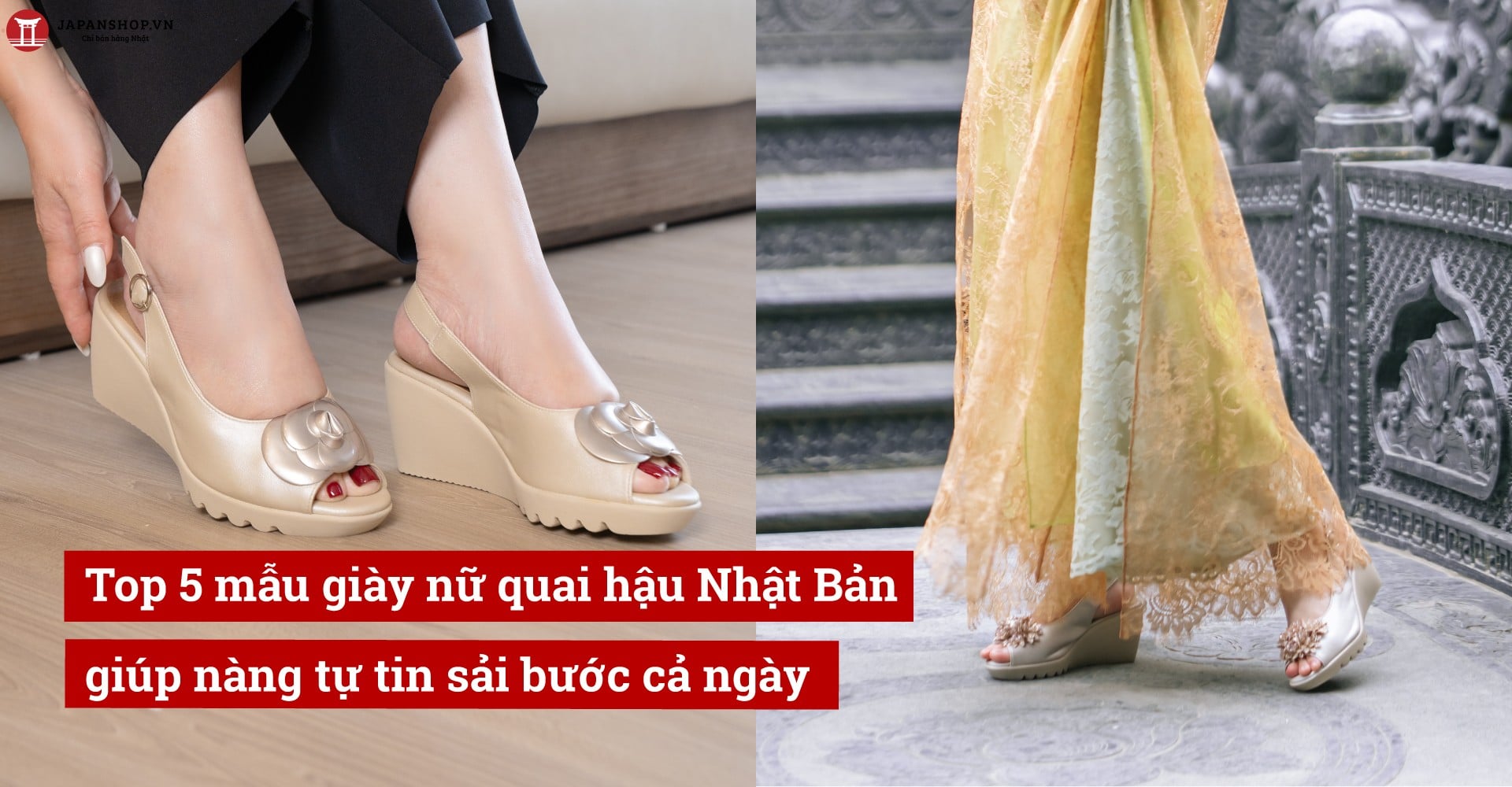 Top 5 mẫu giày nữ quai hậu Nhật Bản giúp nàng tự tin sải bước cả ngày
