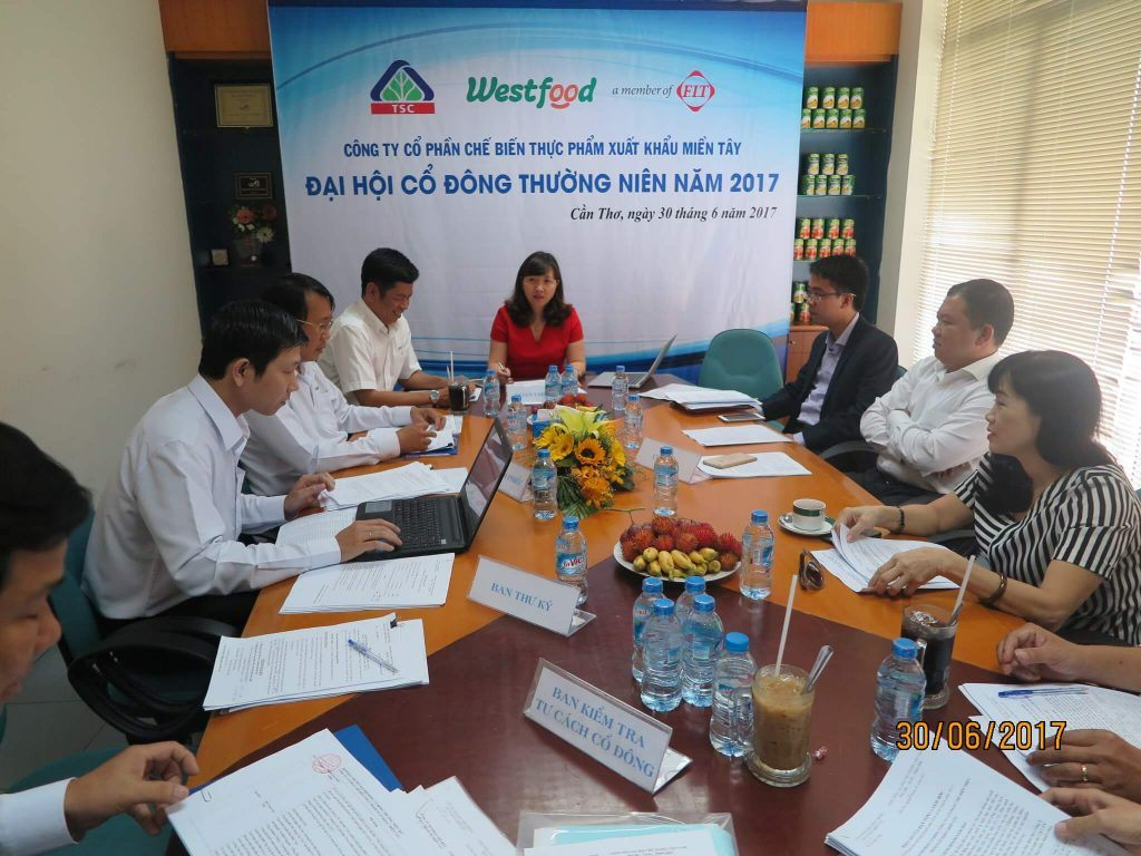 ĐHĐCĐ công ty chế biến thực phẩm xuất khẩu miền tây chế biến – WEST FOOD thông qua kế hoạch doanh thu 355 tỷ đồng năm 2017