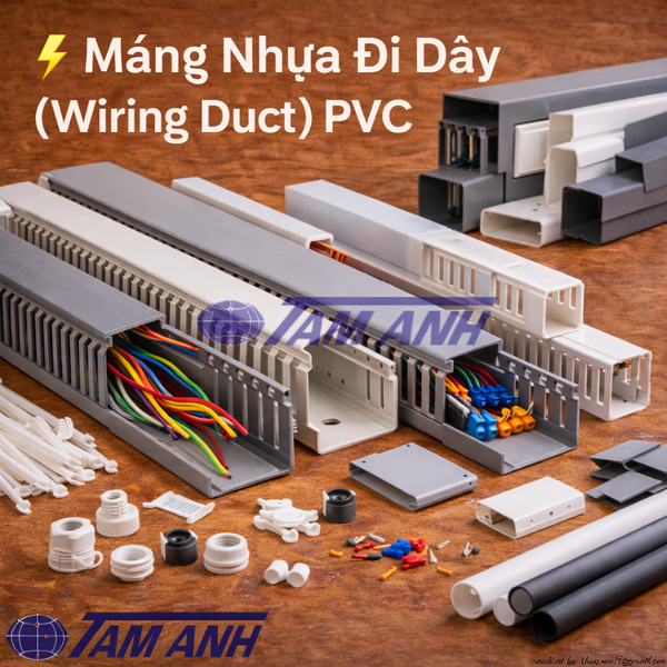 ⚡ Máng Nhựa Đi Dây (Wiring Duct) PVC Chống Cháy: Giải Pháp Gọn – Dễ Bảo Trì Cho Tủ Điện