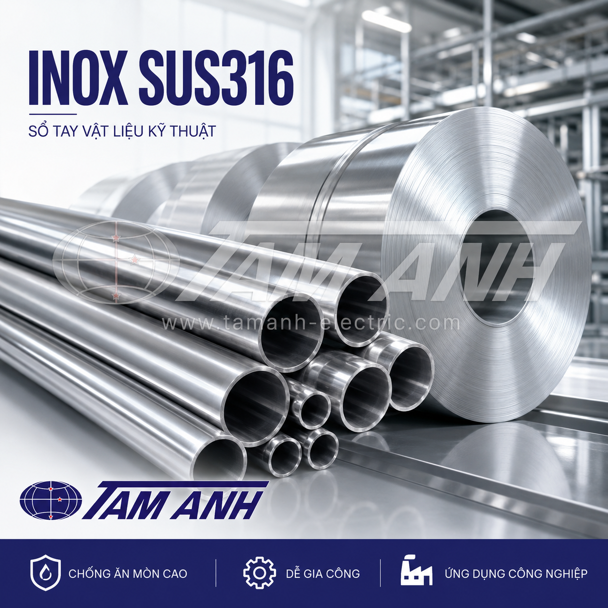 🌊 SUS 316/316L là gì? Inox chống ăn mòn cho hóa chất và môi trường biển