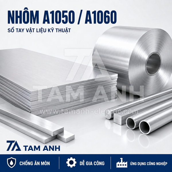 ⚡ Nhôm A1050/A1060 là gì? Nhôm tinh khiết dẫn điện, dễ gia công