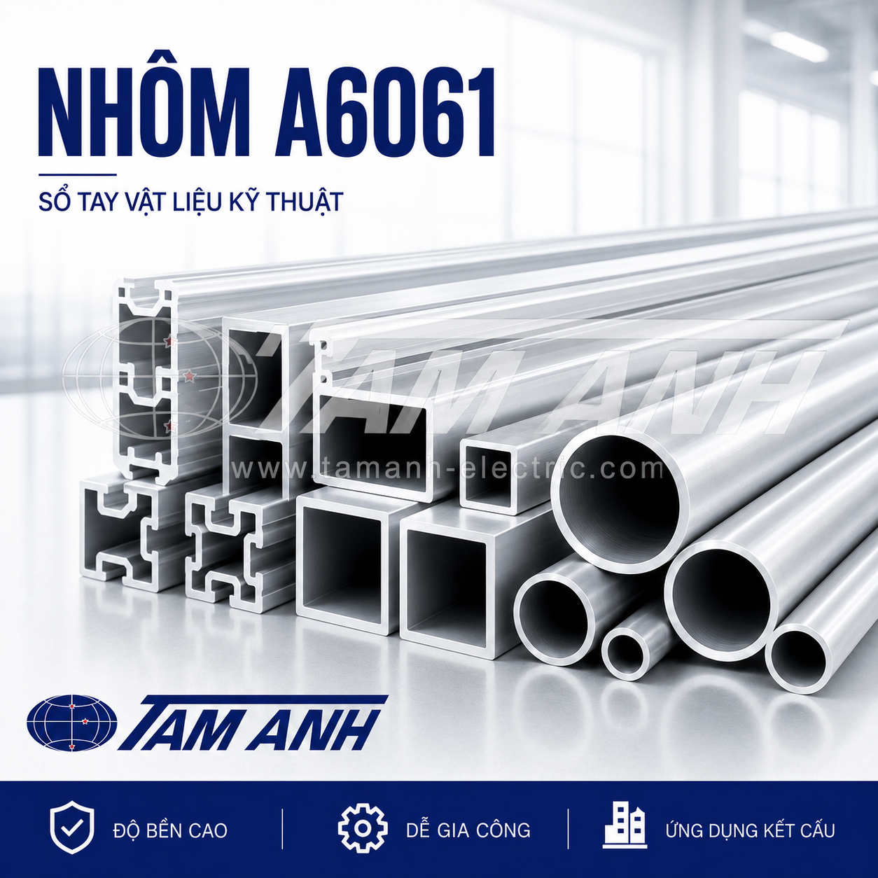 ⚡ Nhôm A6061 là gì? Hợp kim nhôm bền, nhẹ và dễ gia công