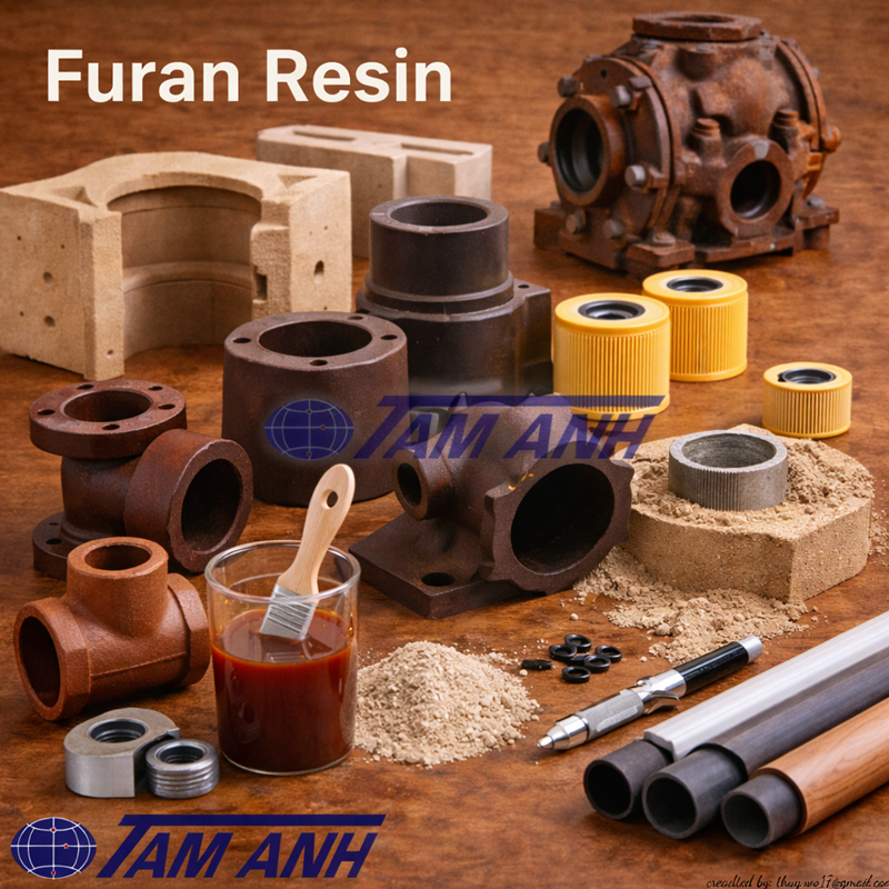🔥 Nhựa Furan: “Chiến binh” trong đúc kim loại & chống ăn mòn