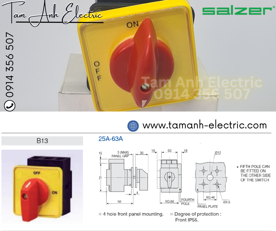 Công tắc Cách Ly LB Salzer Ấn độ - Load Breaker Switches Salzer
