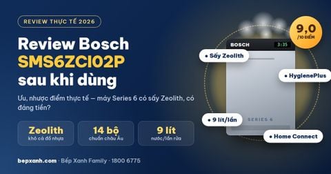 Review Bosch SMS6ZCI02P sau khi dùng thực tế: ưu, nhược, có đáng tiền?