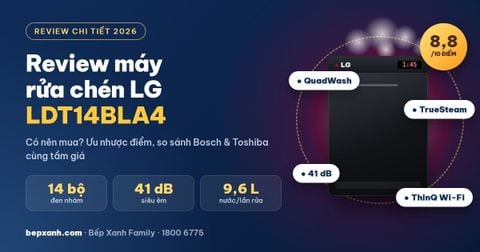 Review máy rửa chén LG LDT14BLA4: Có nên mua? Ưu nhược điểm chi tiết