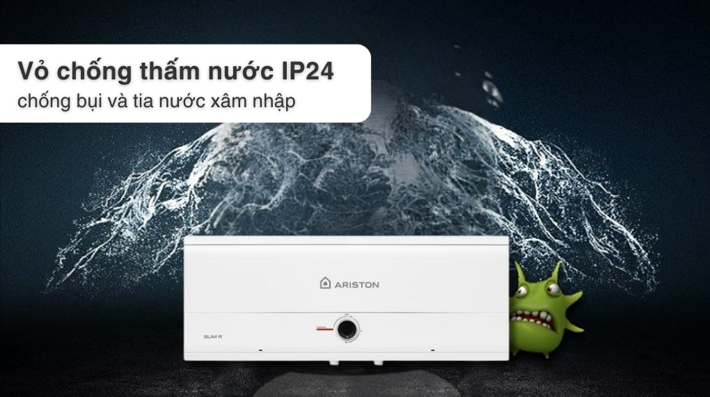 Máy nước nóng gián tiếp Ariston 20 lít 2500W SLIM3 20 R MT - Chống nước IP24