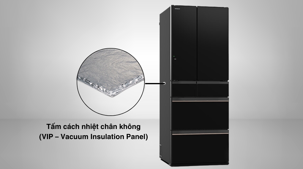 Tủ lạnh Hitachi Inverter 617 lít Multi Door R-HW620RV(XK) - Tấm cách nhiệt VIP