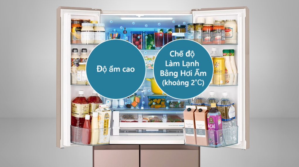 Tủ lạnh Hitachi Inverter 617 lít Multi Door R-HW620RV(XK) - Công nghệ làm lạnh bằng hơi ẩm