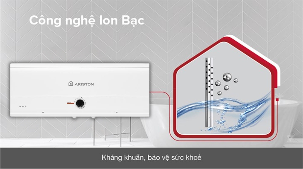 Máy nước nóng gián tiếp Ariston 30 lít 2500W SLIM3 30 R MT - Chế độ diệt khuẩn