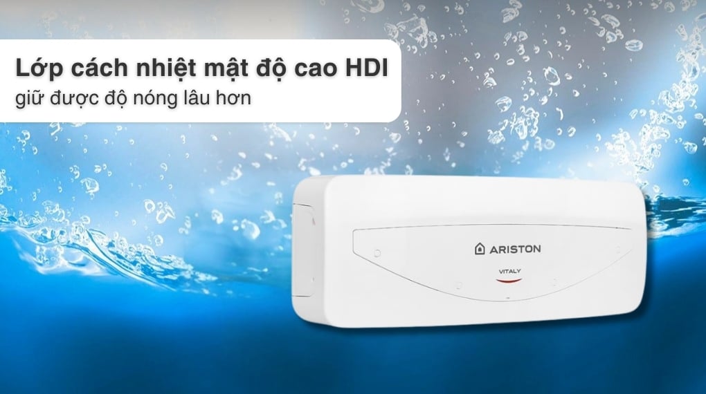 Máy nước nóng gián tiếp Ariston 20 lít 2500W VITALY 20 SLIM 2.5 FE 2024 - Lớp cách nhiệt