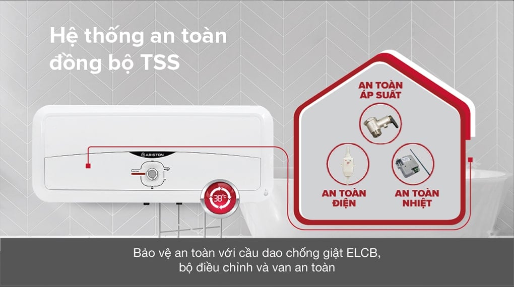 Máy nước nóng gián tiếp Ariston 20 lít 2500W SL2 20 R 2.5FE - MT - Hệ thống an toàn đồng bộ TSS Máy nước nóng gián tiếp Ariston 20 lít 2500W SL2 20 R 2.5FE - MT - Hệ thống an toàn đồng bộ TSS