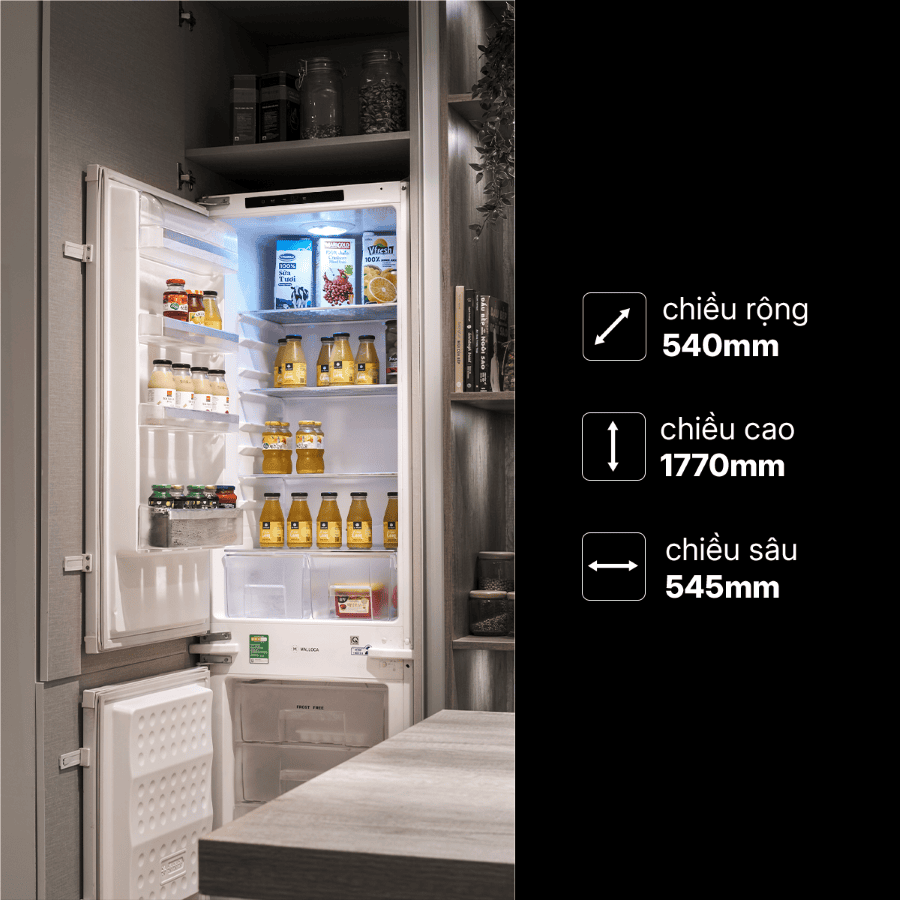 Kích thước hộc tủ