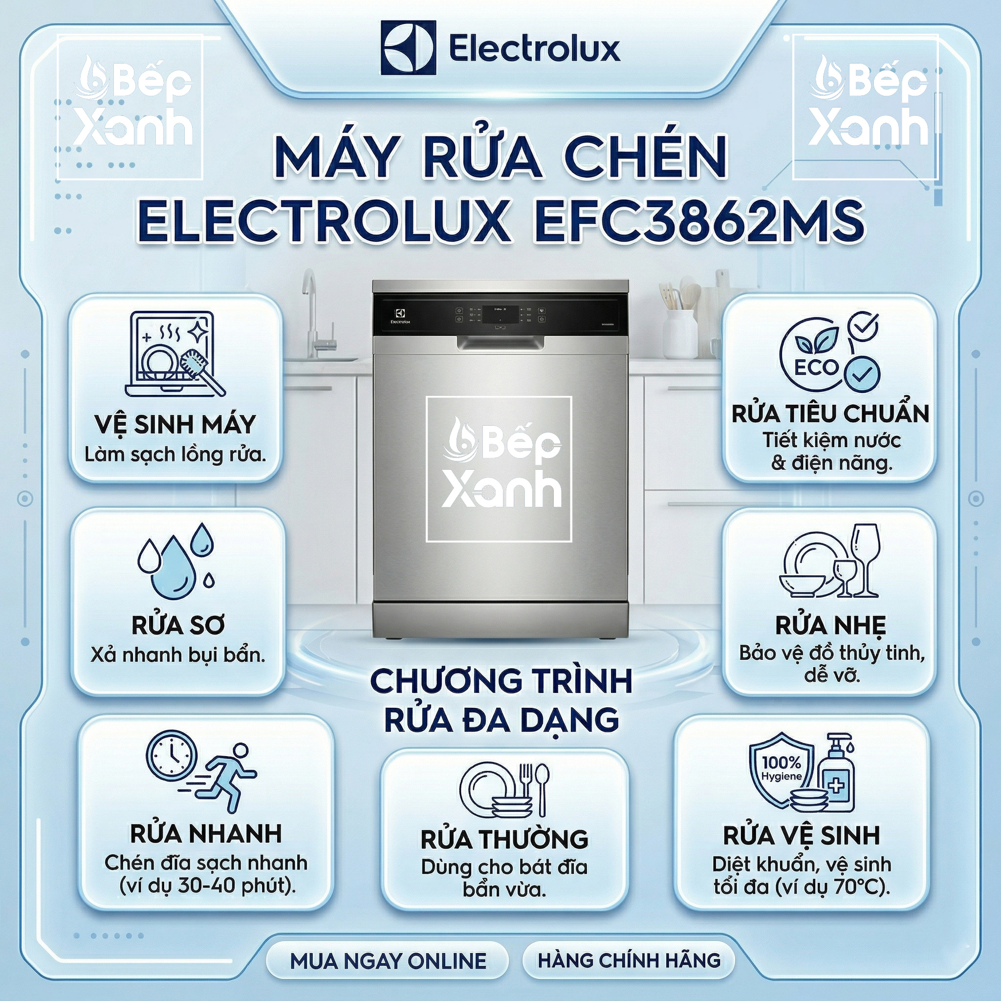 EFC3862MS Nhiều chương trình rửa