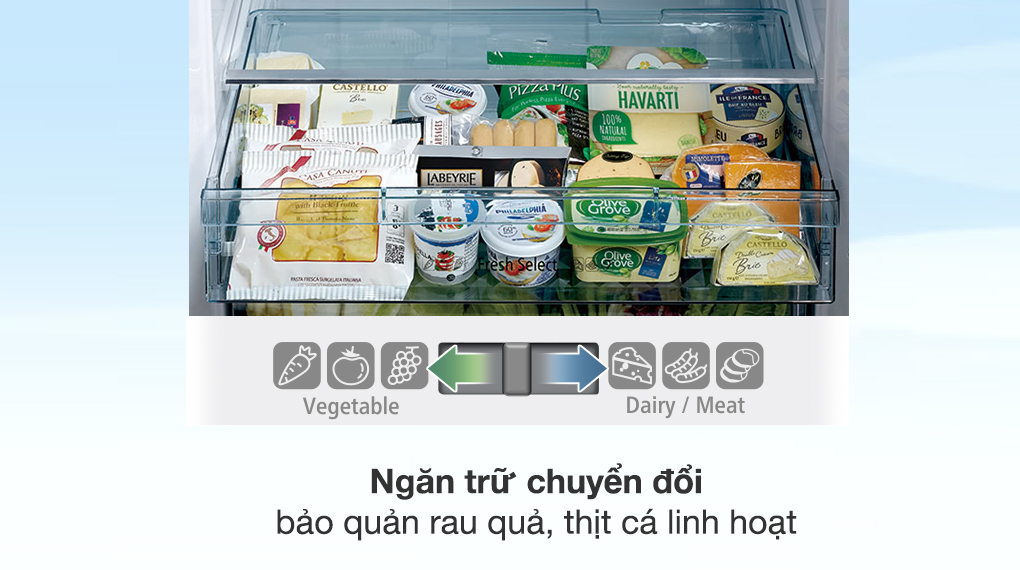 Tủ lạnh Hitachi Inverter 450 lít R-FG560PGV8X GBK - Ngăn chuyển đổi thông minh
