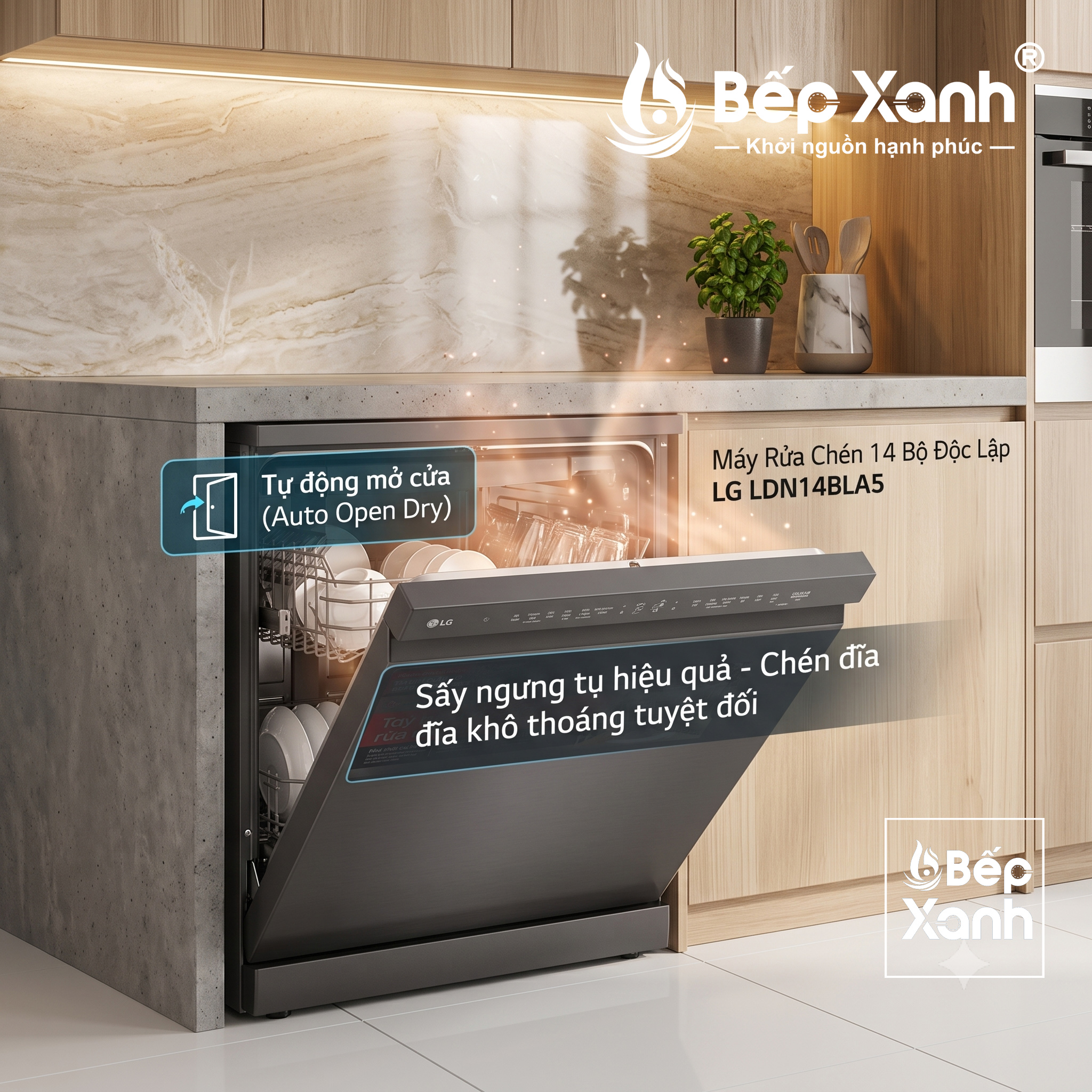 Sấy ngưng tụ và tự động hé cửa