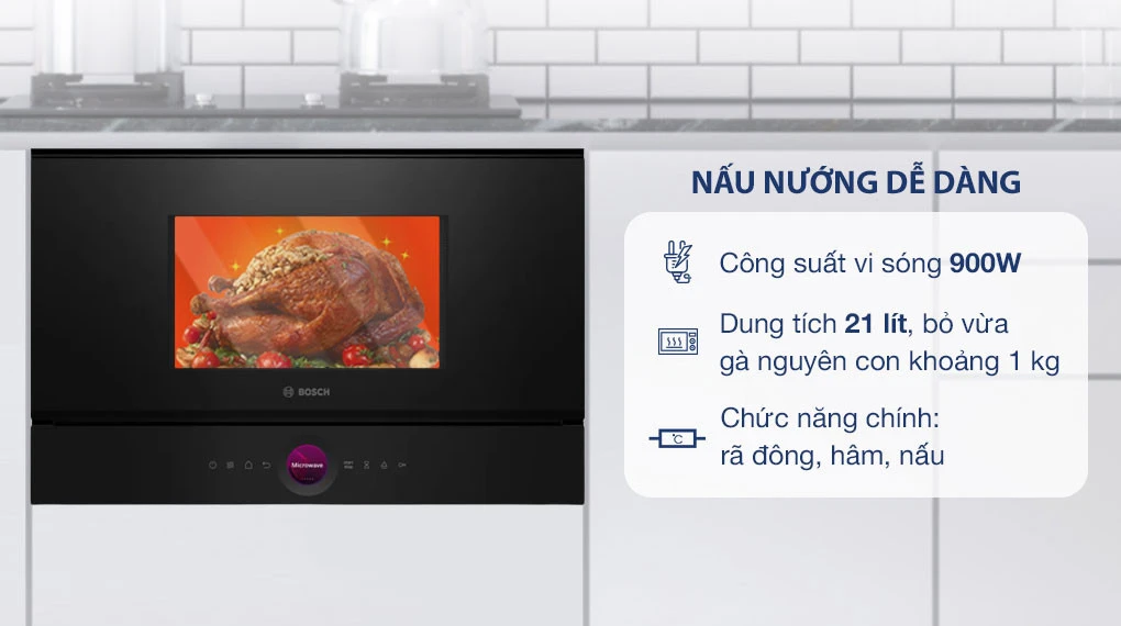 Công suất hoạt động lò vi sóng Bosch BFL7221B1 Series 8