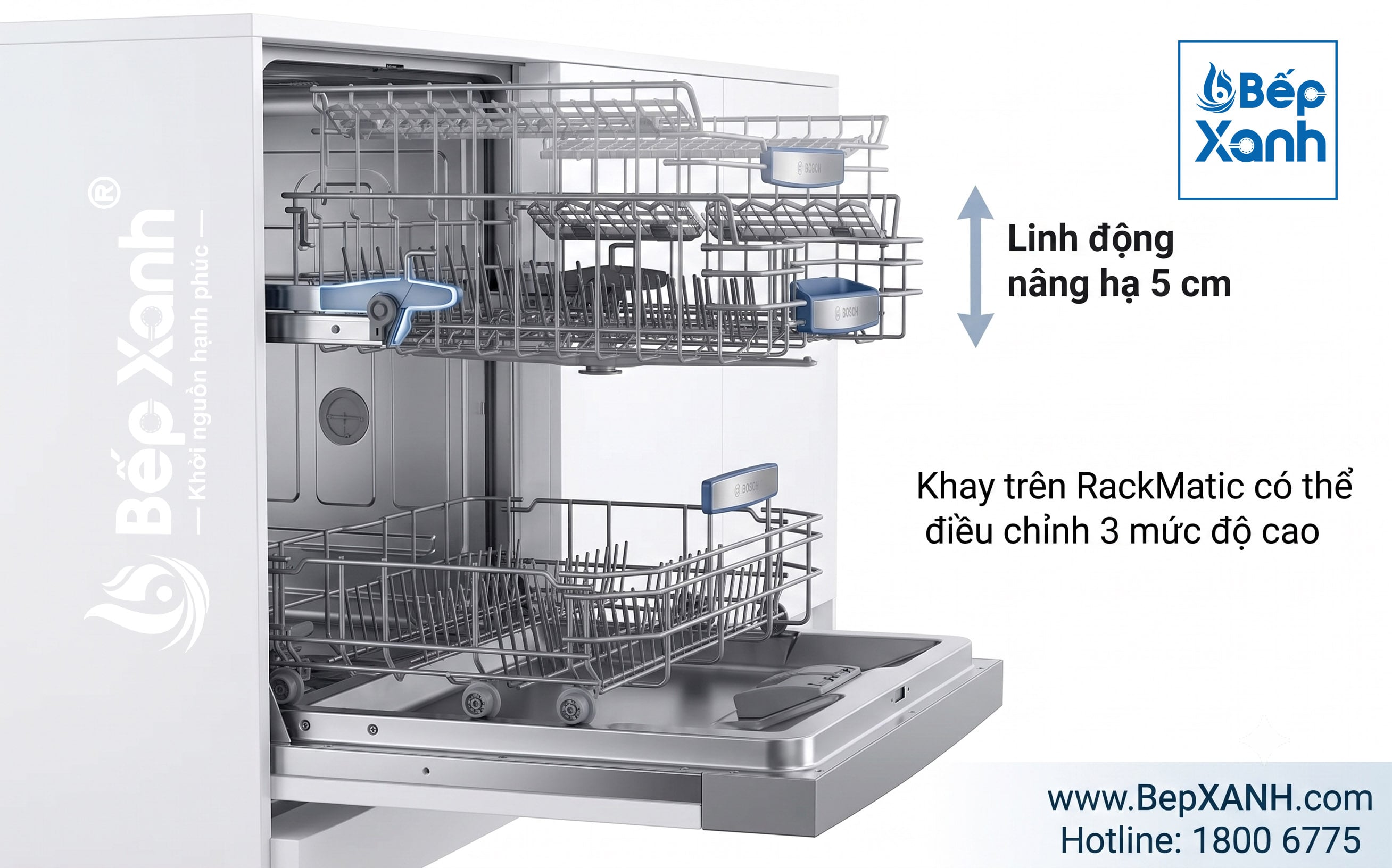 Hệ thống nâng hạ khay giữa Rackmatic