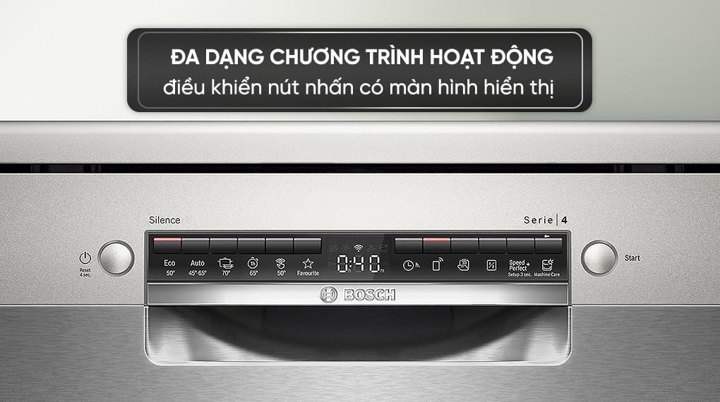 Máy rửa chén độc lập Bosch SMS4EVI04E - Bảng điều khiển