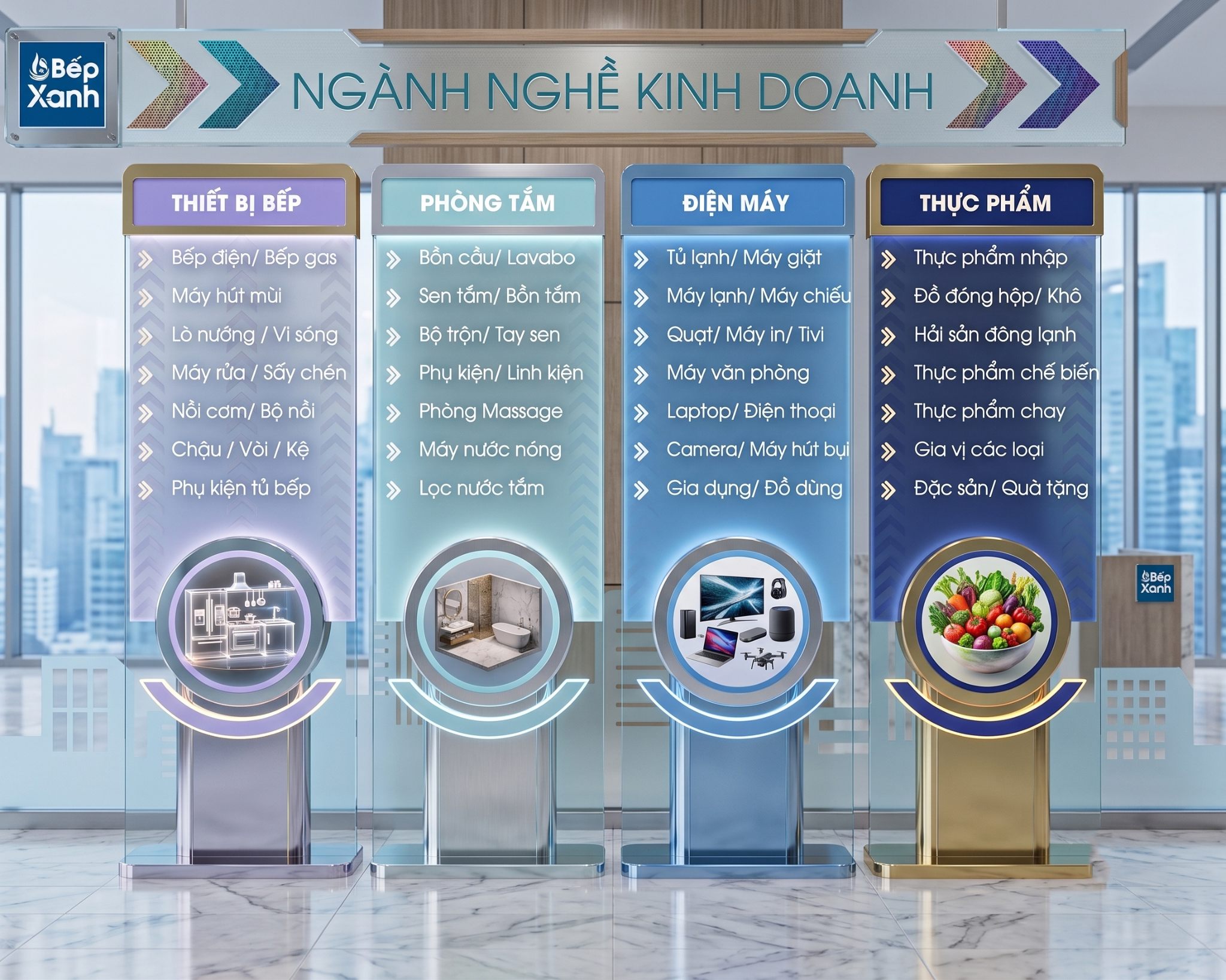 Ngành nghề kinh doanh của hệ thống Bếp Xanh