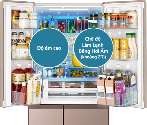 Công nghệ làm lạnh bằng hơi ẩm 2°C toàn khoang