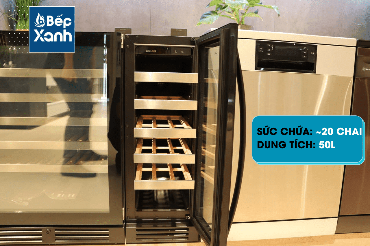 Sức chứa 20 chai Malloca MWC-20BG