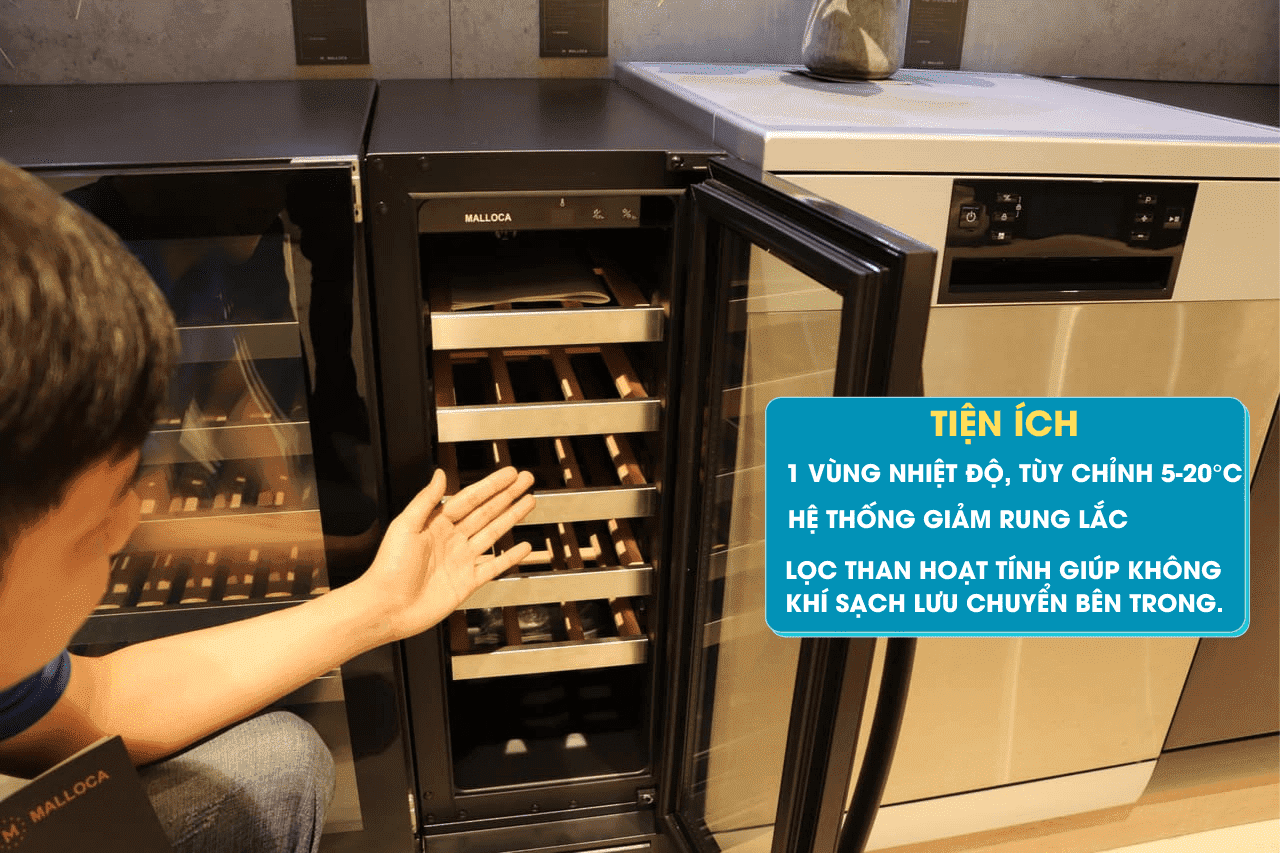 Tiện ích nổi bật tủ rượu Malloca