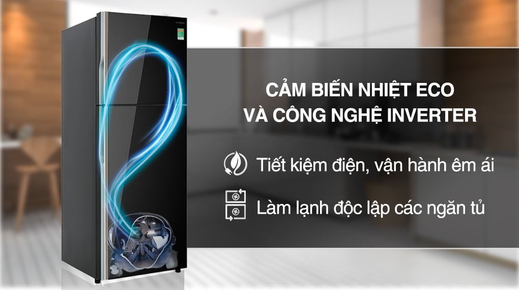 Tủ lạnh Hitachi Inverter 366 lít R-FVX480PGV9 GBK - Công nghệ tiết kiệm điện Tủ lạnh Hitachi Inverter 366 lít R-FVX480PGV9 GBK - Công nghệ tiết kiệm điện