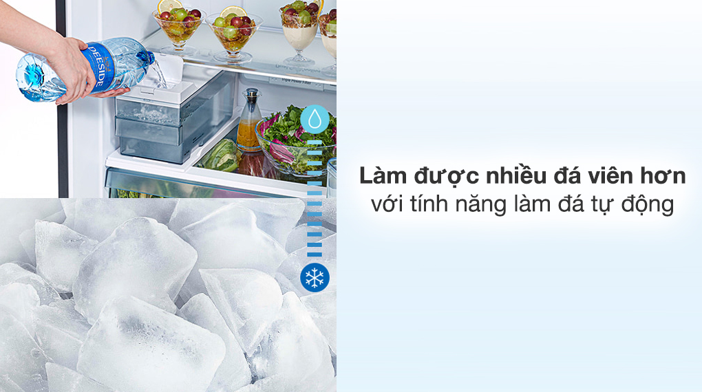 Tủ lạnh Hitachi Inverter 390 lít R-FVY510PGV0 GBK - Tiện ích làm đá tự động liên tục