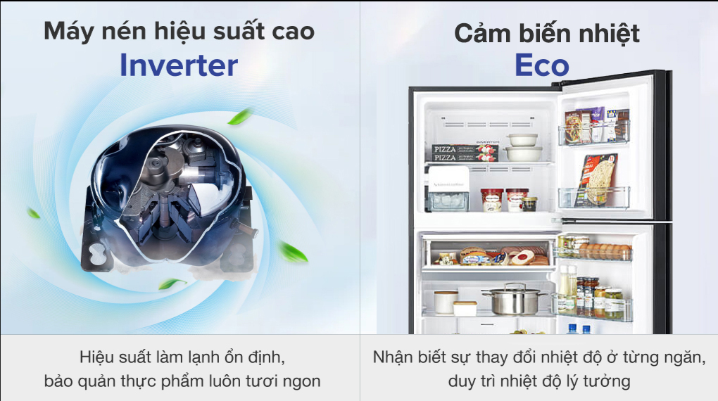 Tủ lạnh Hitachi Inverter 390 lít R-FVY510PGV0 GBK - Công nghệ tiết kiệm điện năng