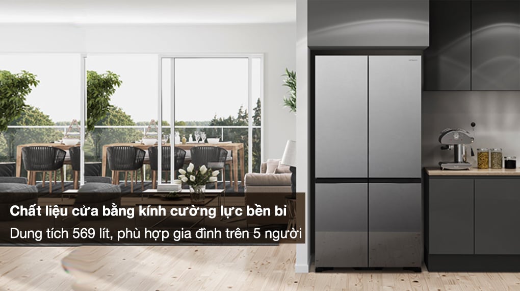 Tủ lạnh Hitachi Inverter 569 lít R-WB640VGV0X MIR - Tổng quan thiết kế